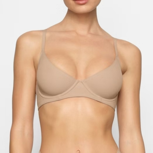 SKIMS Fits Everybody Unlined Demi Bra Tan Women's 36B - Picture 6 of 10